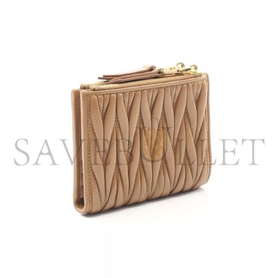 MIU MIU MATELASSÉ NAPPA LEATHER SMALL WALLET 5ML024 (11.5*8.5cm)